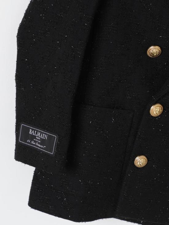 25FW [키즈] 발망 코트 BV2R24E0181 930NE Black - BALMAIN