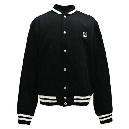  메종키츠네 코튼 새틴 테디 블루종 LM02233WW0093P199