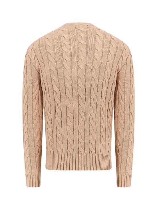 25FW 폴로 랄프로렌 로고 자수 케이블 니트 스웨터 710775885014 BROWN DOM - POLO RALPH LAUREN