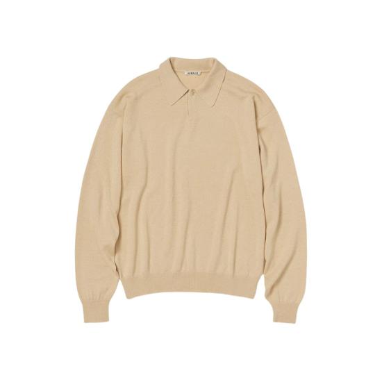  오라리 폴로 티셔츠 A24AP02SK LIGHT BEIGE DOM