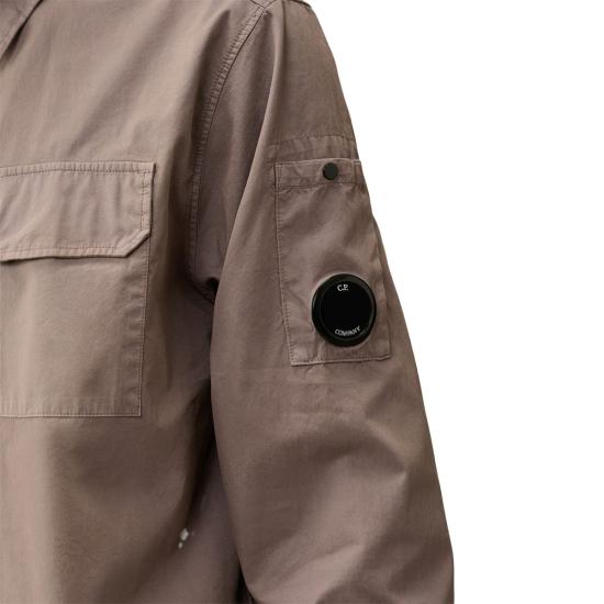  씨피 컴퍼니 오가닉 개버딘 셔츠 17CMSH140A110143G735 PURPLE DOVE DOM - C.P. COMPANY