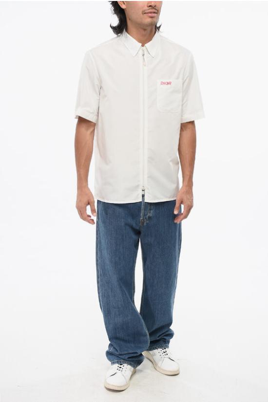  디올 반팔 셔츠 483C564A5808030 WHITE DOM - DIOR