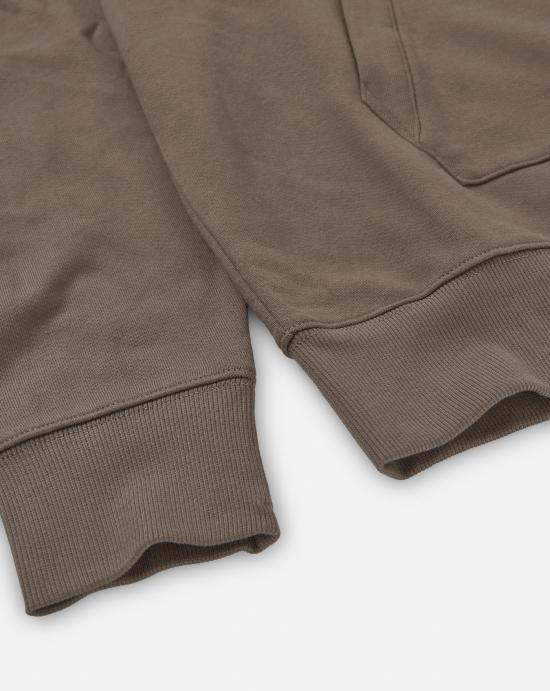  씨피 컴퍼니 다이애그널 레이즈드 플리스 후드티셔츠 17CMSS024A005086W359 WALNUT DOM - C.P. COMPANY