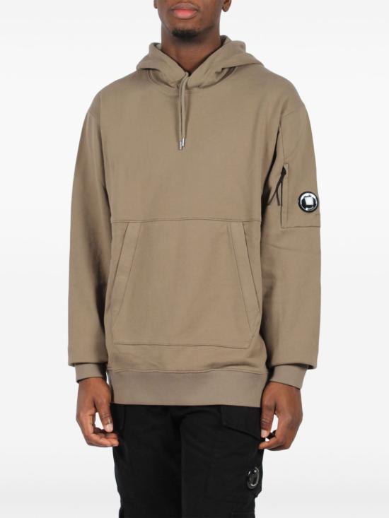  씨피 컴퍼니 다이애그널 레이즈드 플리스 후드티셔츠 17CMSS024A005086W359 WALNUT DOM - C.P. COMPANY