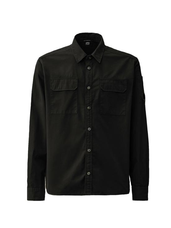  씨피 컴퍼니 오가닉 개버딘 셔츠 17CMSH140A 110143G 999 BLACK DOM