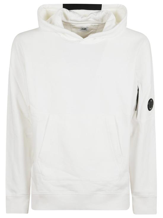  씨피 컴퍼니 다이애그널 레이즈드 플리스 후드티셔츠 17CMSS024A005086W103 GAUZE WHITE DOM