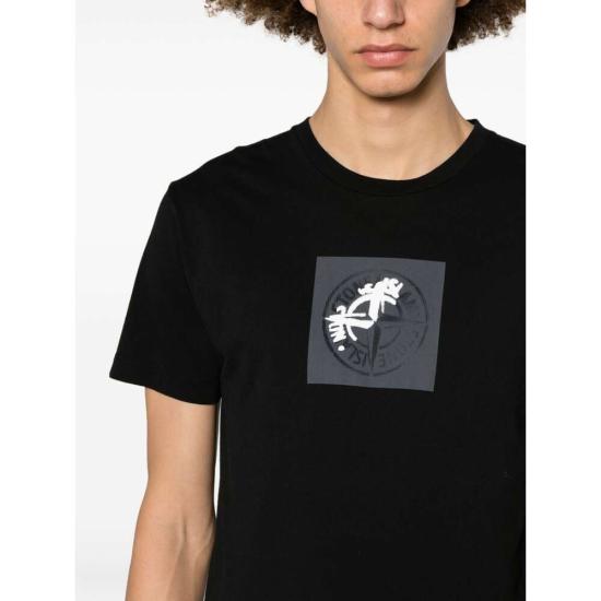  스톤 아일랜드 반팔 티셔츠 80152NS83V0029 BLACK DOM - STONE ISLAND