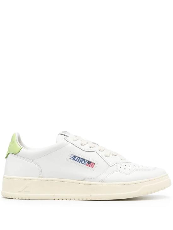  오트리 메달리스트 로우 스니커즈 AULM LL60 WHITE GREEN DOM