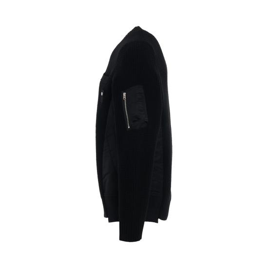 사카이 스웨터 23SCM083 001 BLACK DOM - SACAI