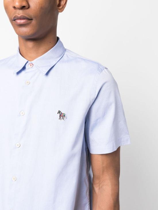  폴 스미스 반팔 셔츠 M2R524TFZEBRA44 LIGHT BLUE DOM - PAUL SMITH