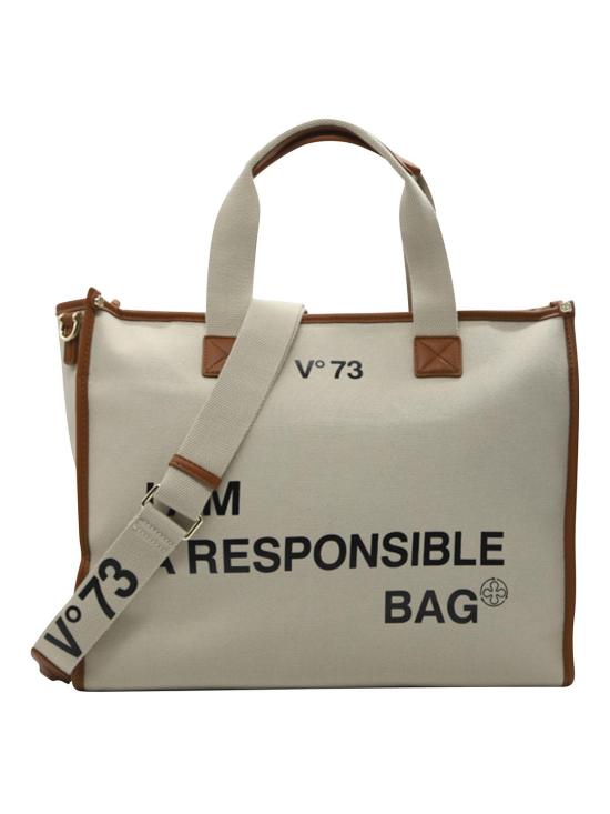 25FW 브이73 토트백 73BS6AF01RESPONSIBILITYBISNATURALECUO Beige