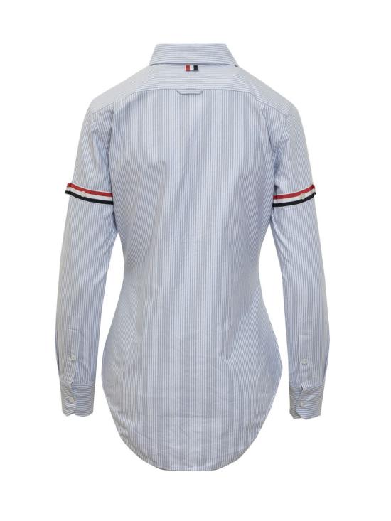 26SS 톰브라운 클래식 스트라이프 옥스포드 암밴드 라운드 칼라 셔츠 FLL019E00098480 - THOM BROWNE