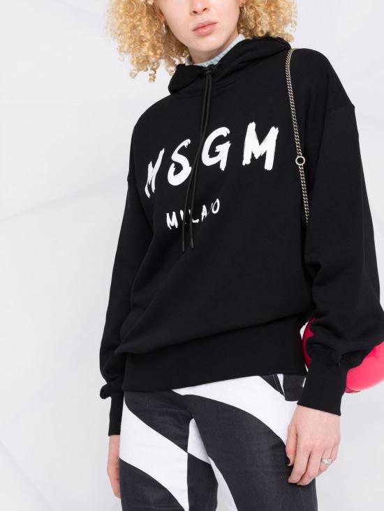  엠에스지엠 후드 티셔츠 2000MDM51520000199 BLACK DOM - MSGM