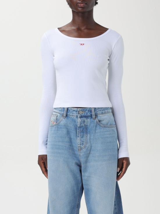 25FW 디젤 긴팔 티셔츠 A051060EJAI100 WHITE DOM