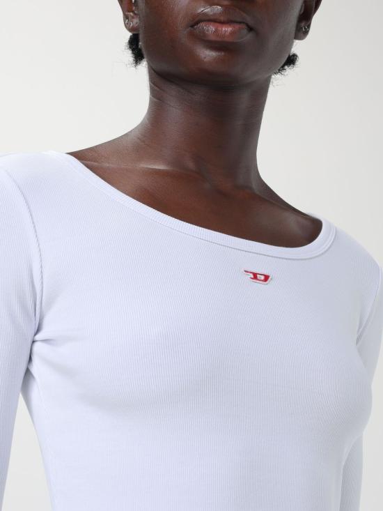 25FW 디젤 긴팔 티셔츠 A051060EJAI100 WHITE DOM - DIESEL