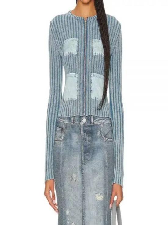  아크네 스튜디오 가디건 A60512DUSBL DUSTY BLUE DOM