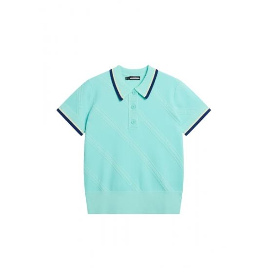  제이린드버그 폴로 티셔츠 GWKW11504O492 ARUBA BLUE DOM