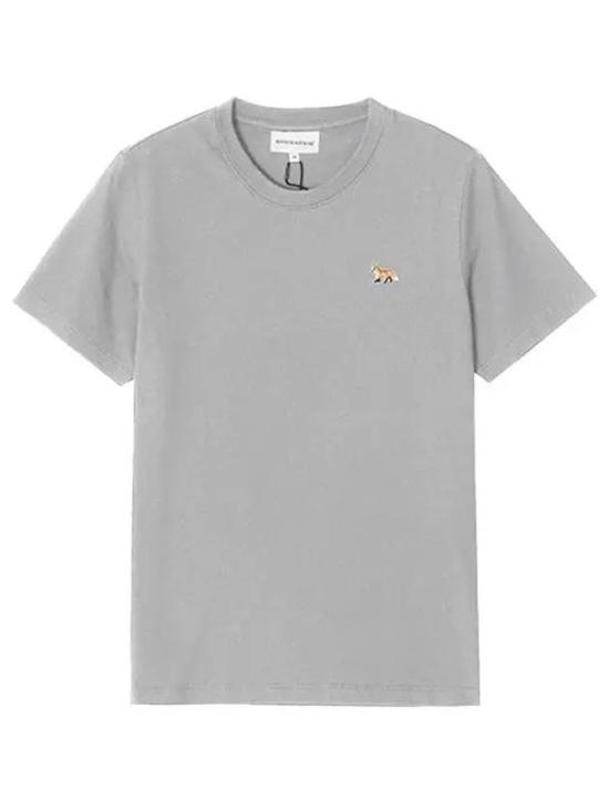  메종키츠네 반팔 티셔츠 BABYFOXPATCHREGULARTEESHIRTMW00110KJ0008H120 LIGHT GREY MELANGE DOM