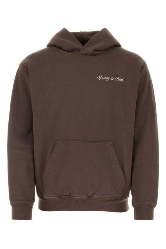  스포티앤리치 후드 티셔츠 HOAW237CH 10 CHOCOLATE DOM