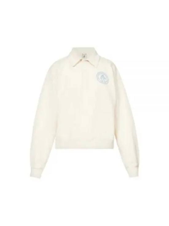  스포티앤리치 폴로 티셔츠 PO871 CREAM STEEL BLUE DOM