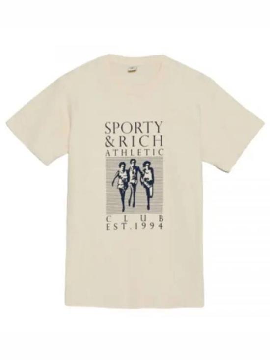  스포티앤리치 반팔 티셔츠 TS876 CREAM NAVY DOM