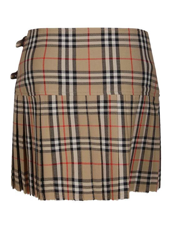  버버리 플리츠 체크 울 미니 킬트 스커트 8025832 - BURBERRY