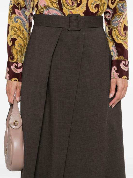 24FW 파로쉬 미디 스커트 LILLE24 D621132 008 MARRONE - PAROSH