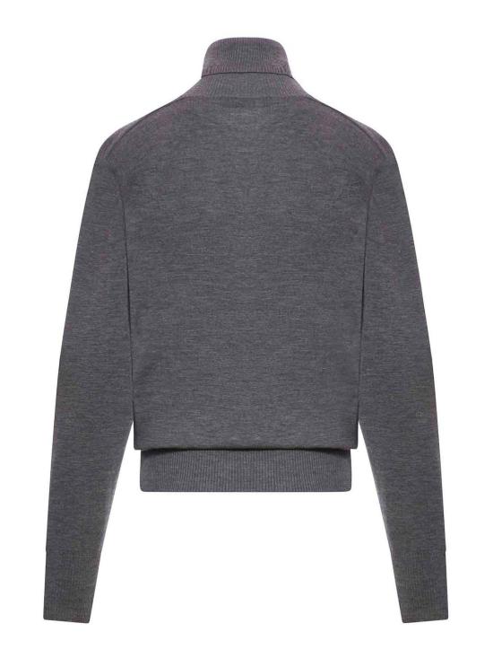 25FW 버버리 스플릿 터틀넥 라인 울 스웨터  8095113 Grey - BURBERRY