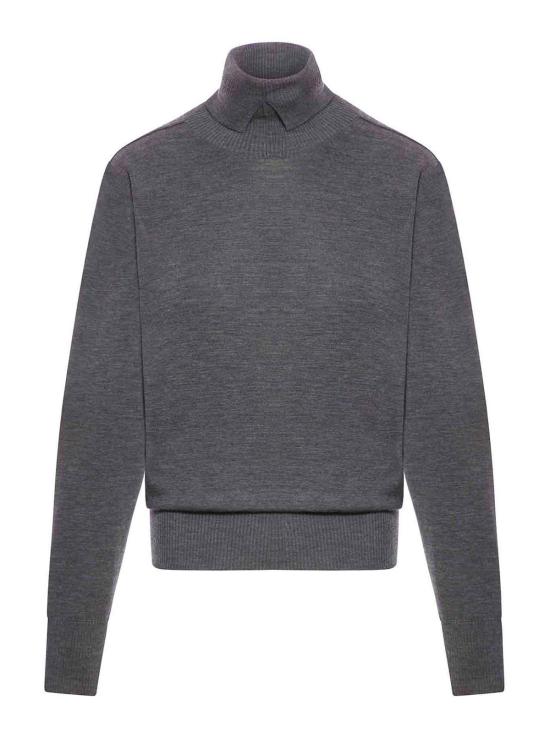 25FW 버버리 스플릿 터틀넥 라인 울 스웨터  8095113 Grey