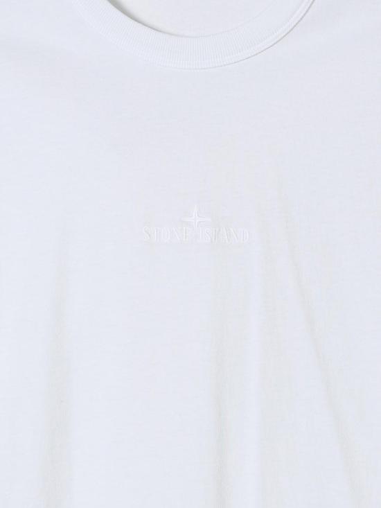 25FW [키즈] 스톤 아일랜드 티셔츠 811620250 V0001 White - STONE ISLAND