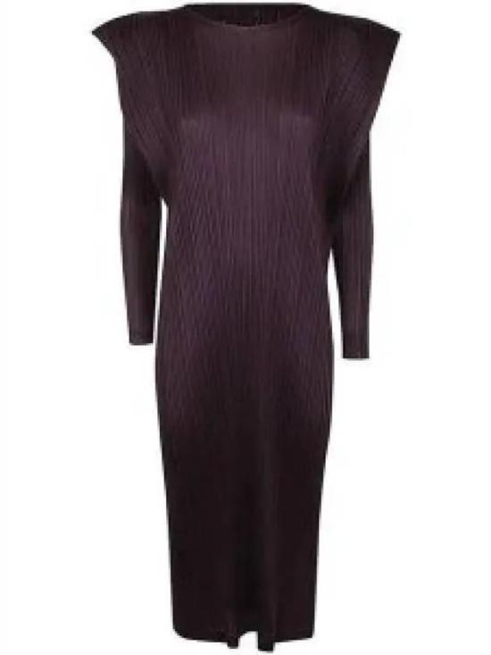  플리츠플리즈 미디 원피스 PP48JH13649 DARK BROWN DOM