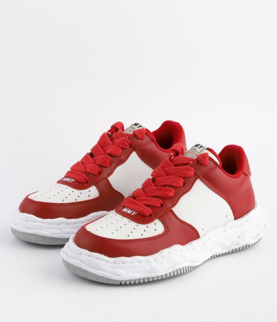  메종 미하라 야스히로 웨인 OG 솔 레더 로우탑 A08FW706 RED - MAISON MIHARA YASUHIRO