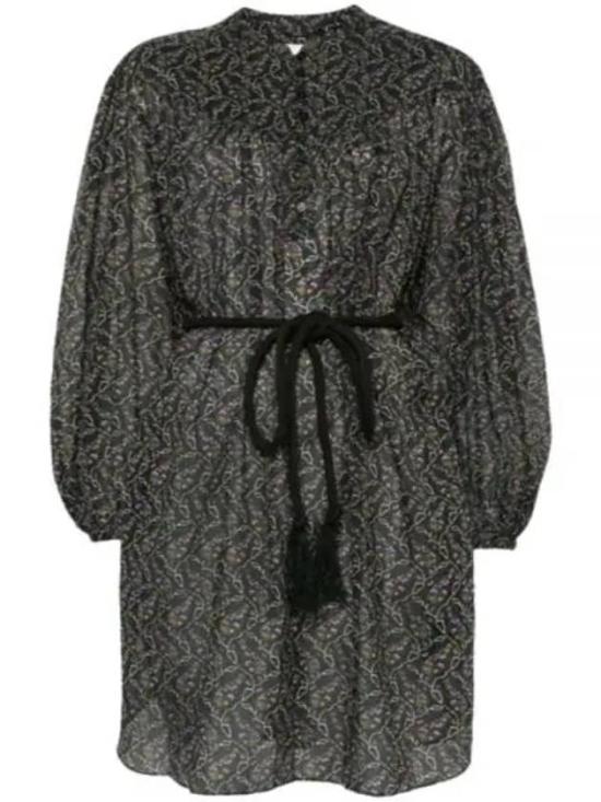  이자벨마랑 숏 원피스 RO0394FAB1J14E02FK FADED BLACK DOM