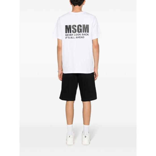  엠에스지엠 반팔 티셔츠 3640MM13024700201 WHITE DOM - MSGM