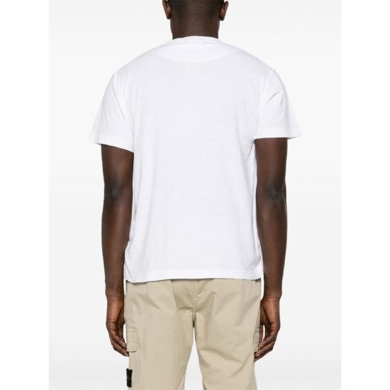  스톤 아일랜드 반팔 티셔츠 801523757A0001 WHITE DOM - STONE ISLAND