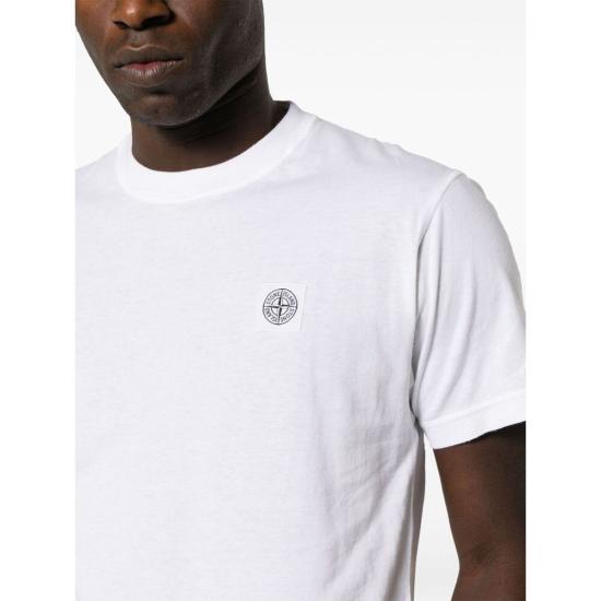  스톤 아일랜드 반팔 티셔츠 801523757A0001 WHITE DOM - STONE ISLAND