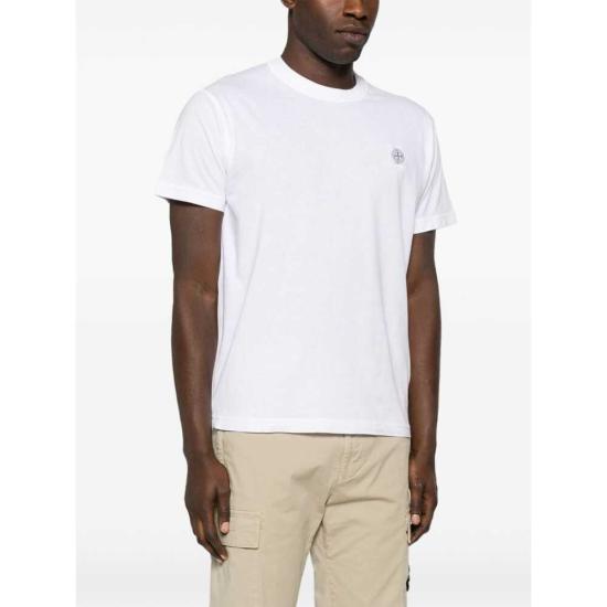  스톤 아일랜드 반팔 티셔츠 801523757A0001 WHITE DOM - STONE ISLAND