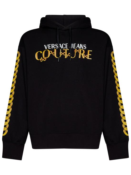  베르사체 후드 티셔츠 75GAIF01CF00FG89 BLACK GOLD DOM