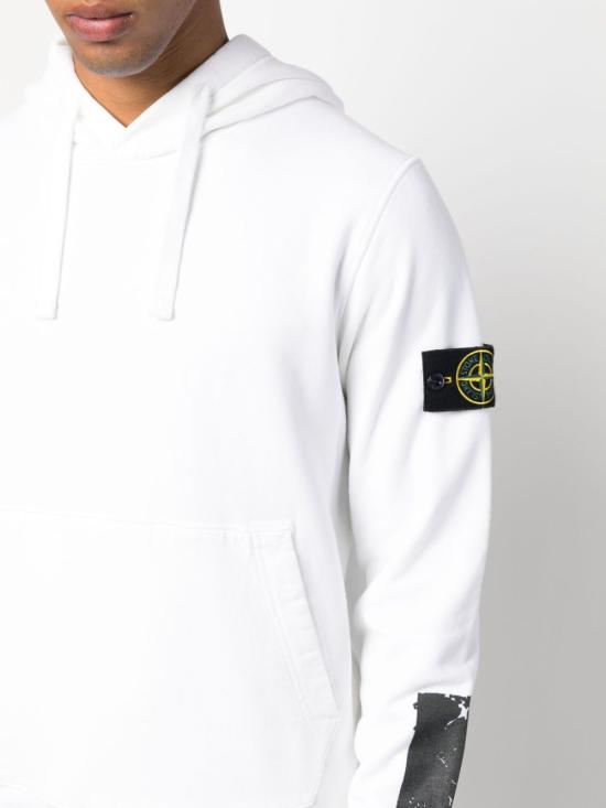  스톤 아일랜드 후드 티셔츠 791567461V0001 WHITE DOM - STONE ISLAND