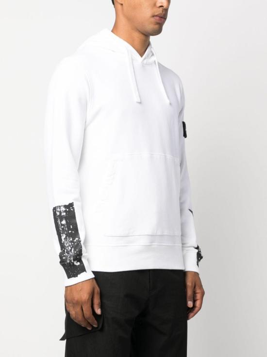  스톤 아일랜드 후드 티셔츠 791567461V0001 WHITE DOM - STONE ISLAND