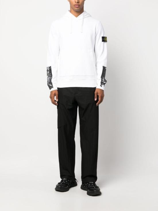  스톤 아일랜드 후드 티셔츠 791567461V0001 WHITE DOM - STONE ISLAND