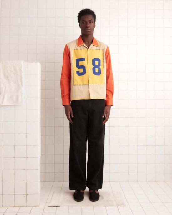  보디 긴팔 셔츠 보드 피프티 에이트  오렌지 멀티