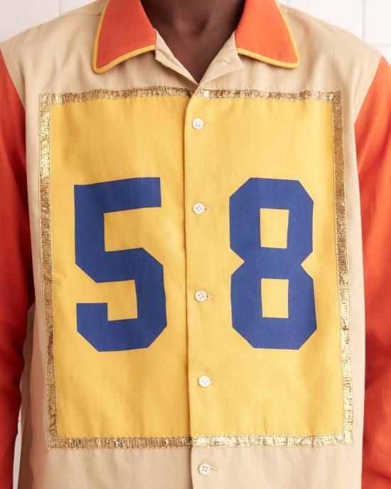  보디 긴팔 셔츠 보드 피프티 에이트  오렌지 멀티 - BODE