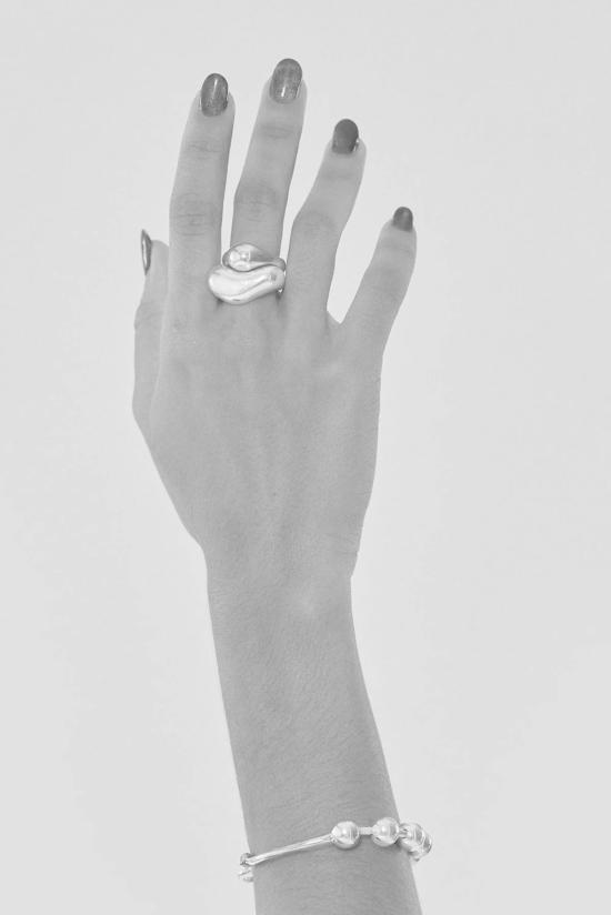  헤르난 헤르데즈 반지 Hernán Herdez 18k 골드 도금 스털링 실버 퓨전 링 18k 골드 도금/스털링 실버