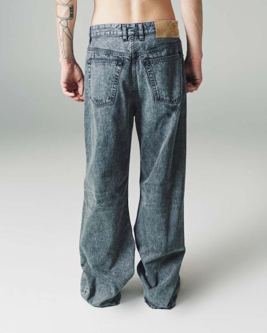  MM6 메종마르지엘라 데님 팬츠 Mm6 Maison Margiela 5 포켓 스트레이트 레그 진 블랙 워시드 - MM6 MAISON MARGIELA