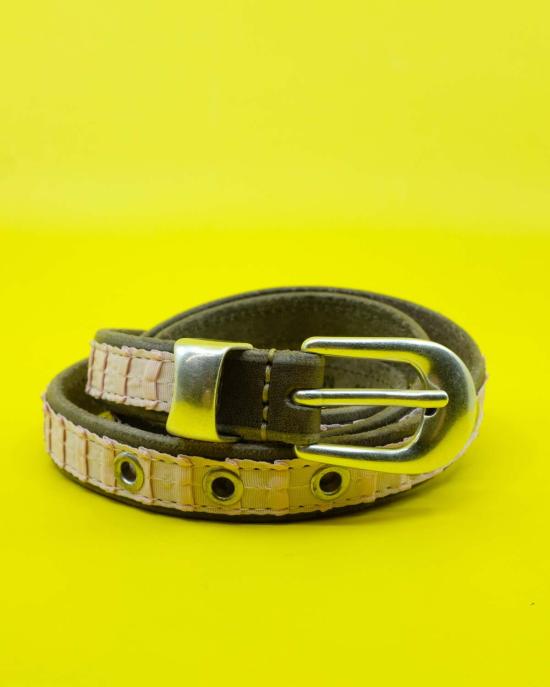  아워레가시 벨트 아워 레거시 더스티 핑크 러플 플리츠 2cm  더스티 핑크