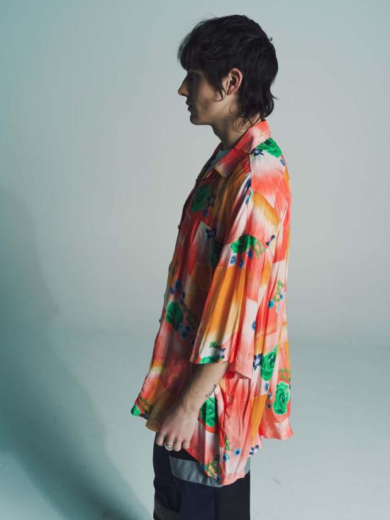  마틴로즈 반팔 셔츠 마틴 로즈 오늘의 박스형 하와이안  산호색 플로럴 - MARTINE ROSE