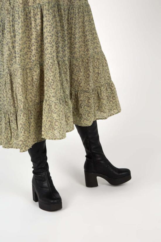  인텐셔널리 블랭크 부츠 "의도적으로." Marz 플랫폼 비건  블랙/크림/스카이/토프 - INTENTIONALLY BLANK