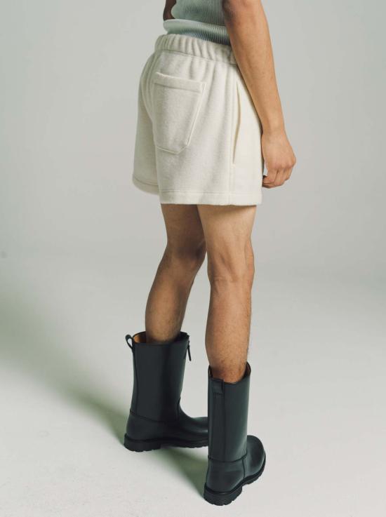  리에르 숏팬츠 리어 울 플리스 숏 아이보리 - RIER