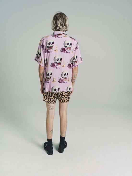  엔드리스 조이 반팔 셔츠 모멘토 모리 텐셀 반팔  라일락 - ENDLESS JOY